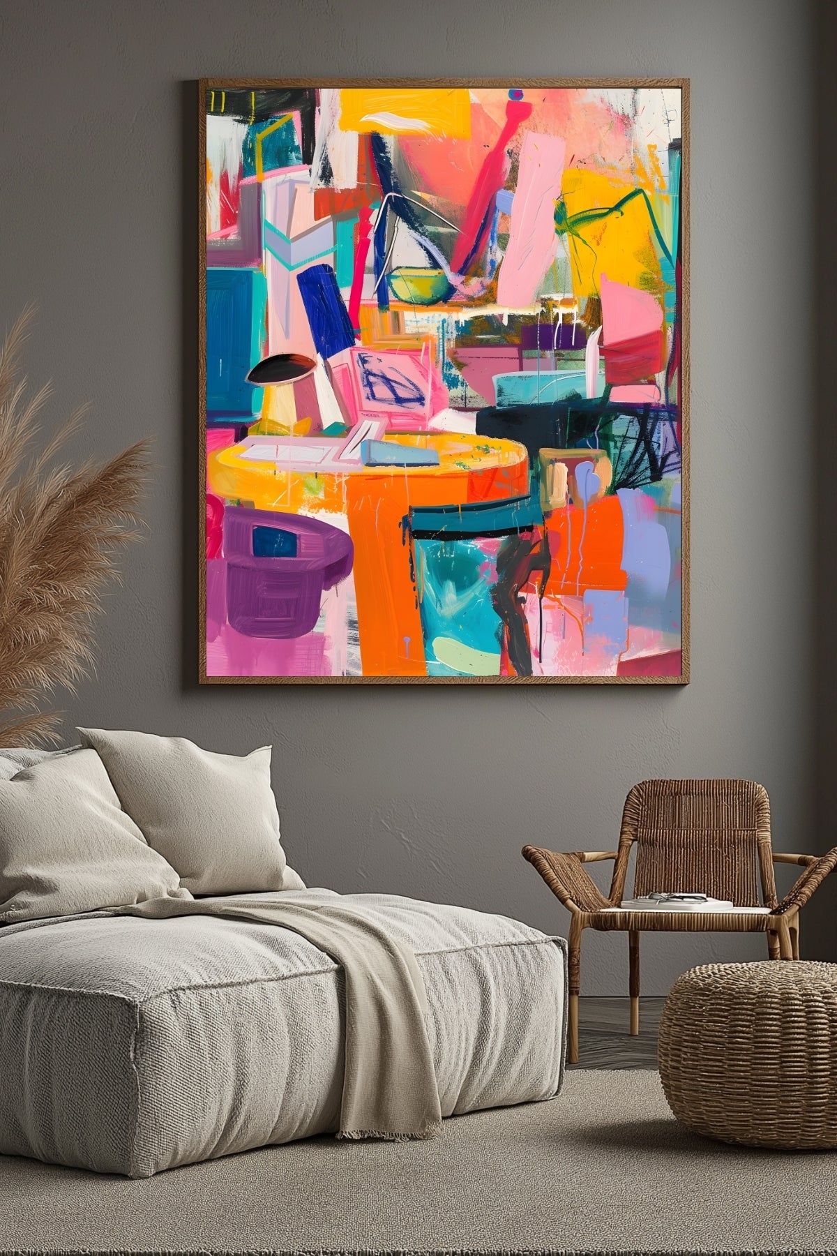 The Chaos of Energy Wall Art Print — Dynamic Abstract Poster