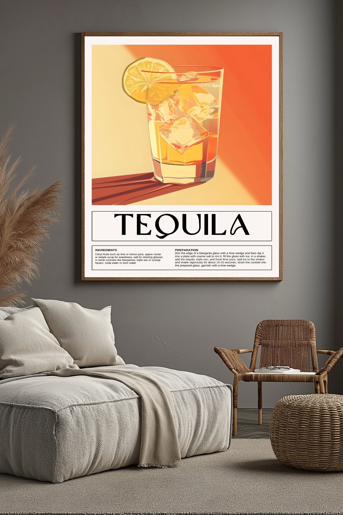 Tequila Wall Art Print — Bold Mexican Spirit Poster