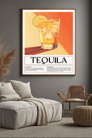 Tequila Wall Art Print — Bold Mexican Spirit Poster