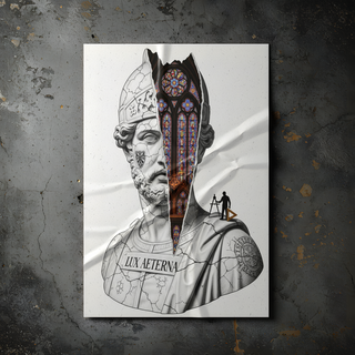 Lux Aeterna — Surreal Roman Bust Wall Art Print