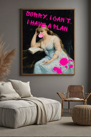 She's Got a Plan Wall Art Print — Strategic Feminine Quote Poster