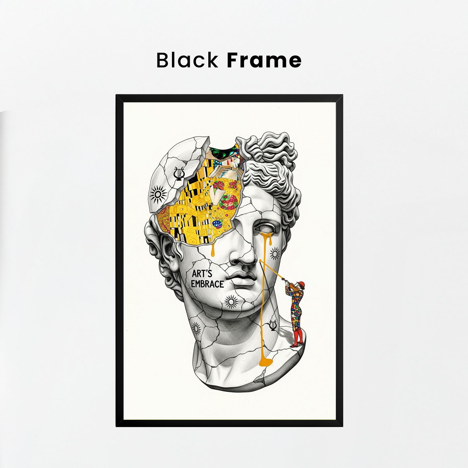 Art's Embrace — Gustav Klimt Inspired Wall Art Print