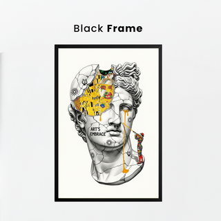 Art's Embrace — Gustav Klimt Inspired Wall Art Print