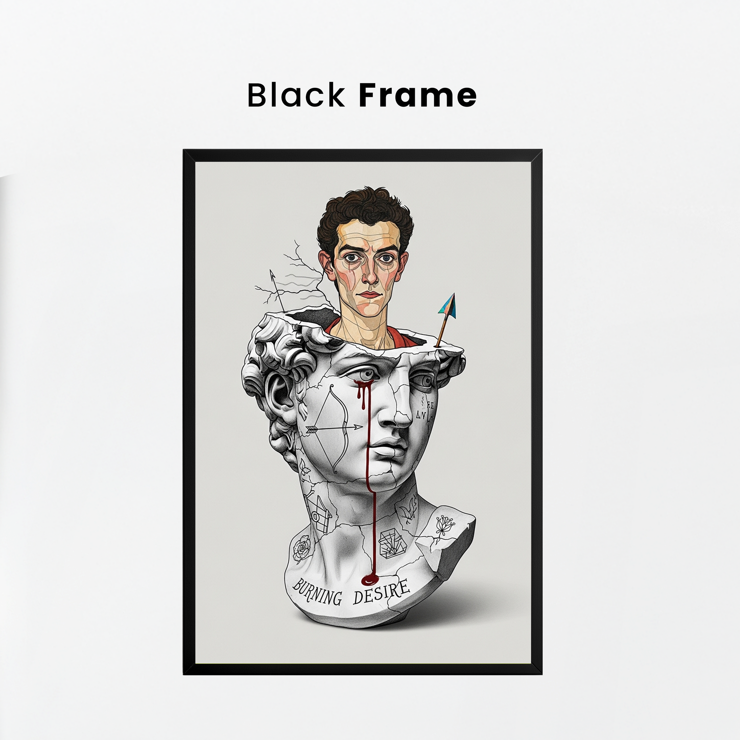 Burning Desire — Egon Schiele Inspired Wall Art Print