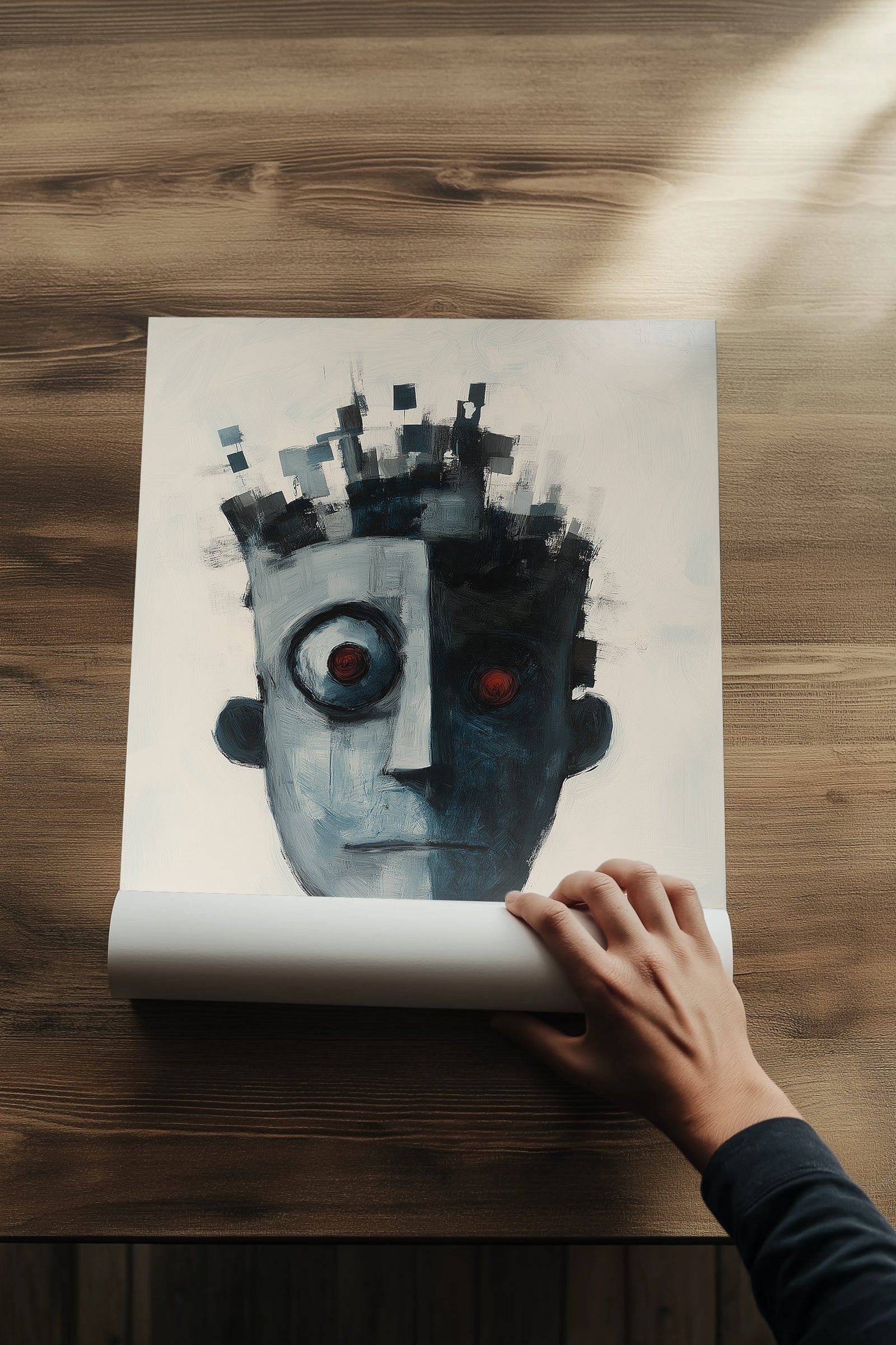 Lost Algorithm Wall Art Print — Digital Age Surreal Portrait Poster