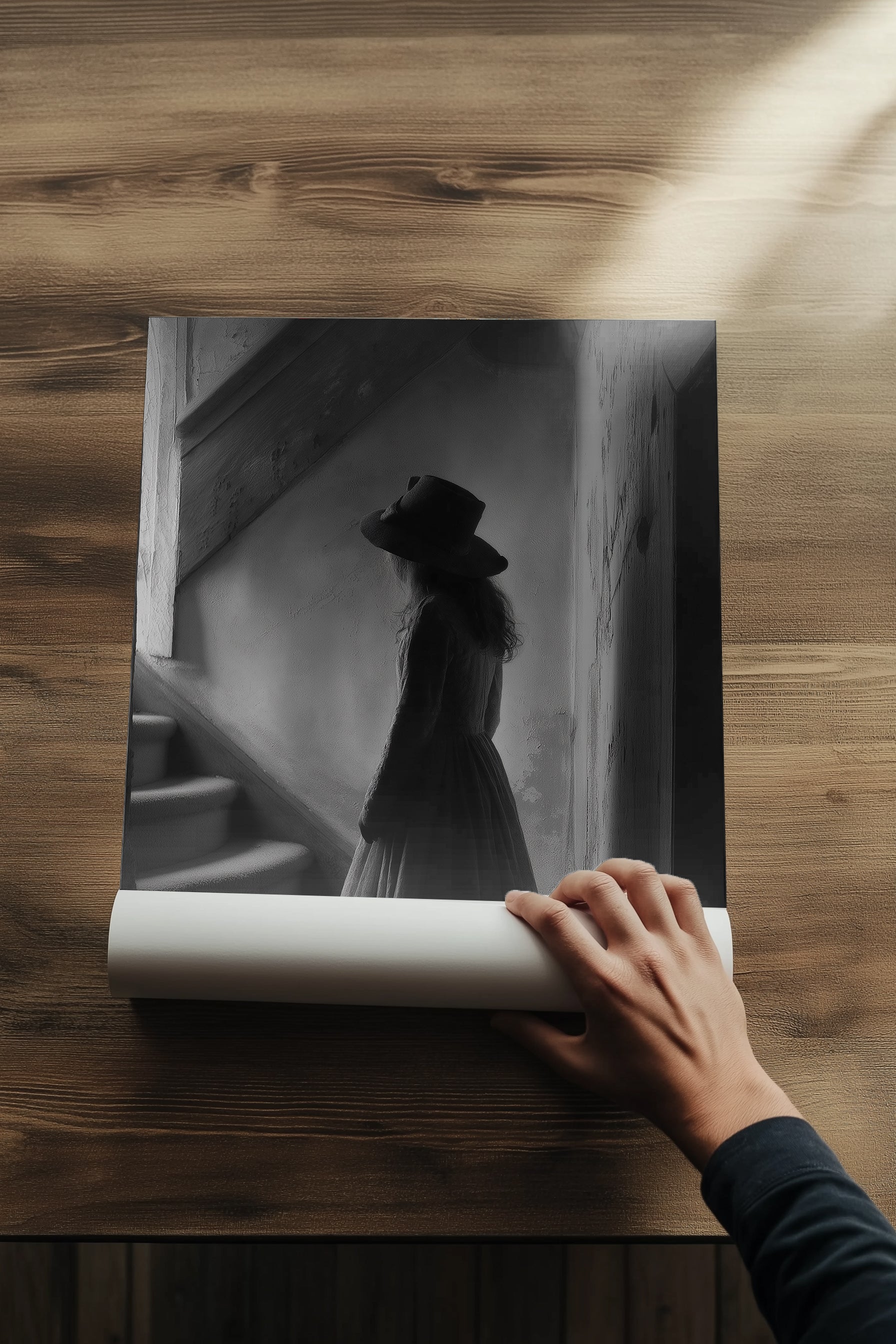 Whispers of Yesterday Wall Art Print — Vintage Nostalgic Portrait Poster