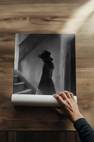 Whispers of Yesterday Wall Art Print — Vintage Nostalgic Portrait Poster