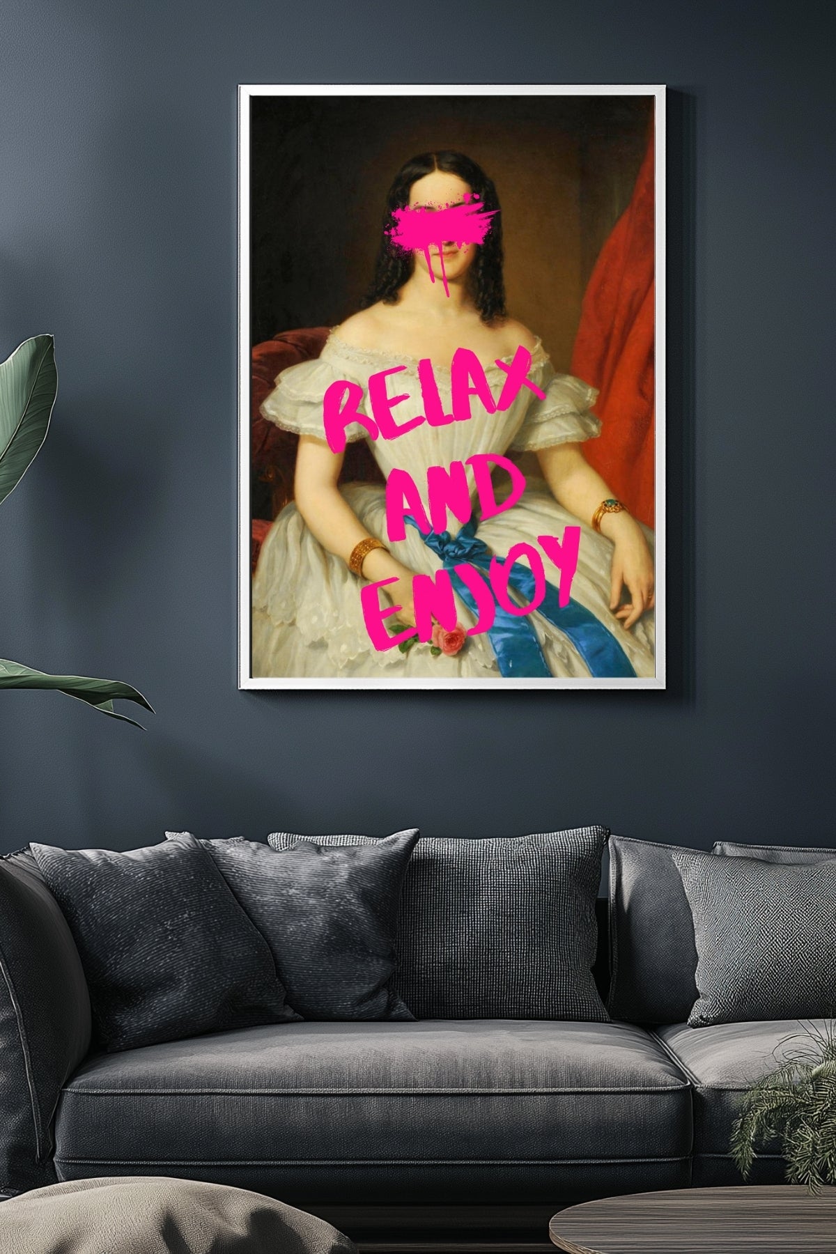 Relax And Enjoy Wall Art Print — Soft Mindful Quote Poster