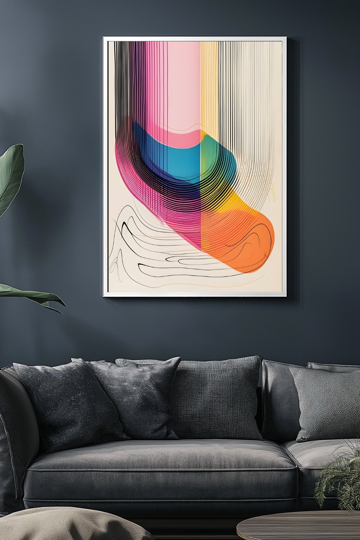 Vivid Flow Wall Art Print — Bold Fluid Abstract Poster