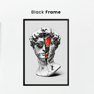 Cut! Cinema — Surreal David Bust Wall Art Print