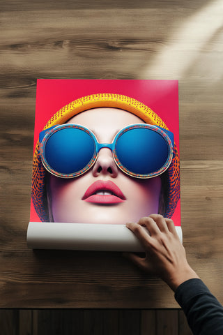 Color Burst Wall Art Print — Vibrant Pop Portrait Poster