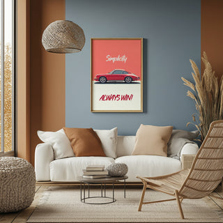 Simplicity Always Wins — Porsche Wall Art Print