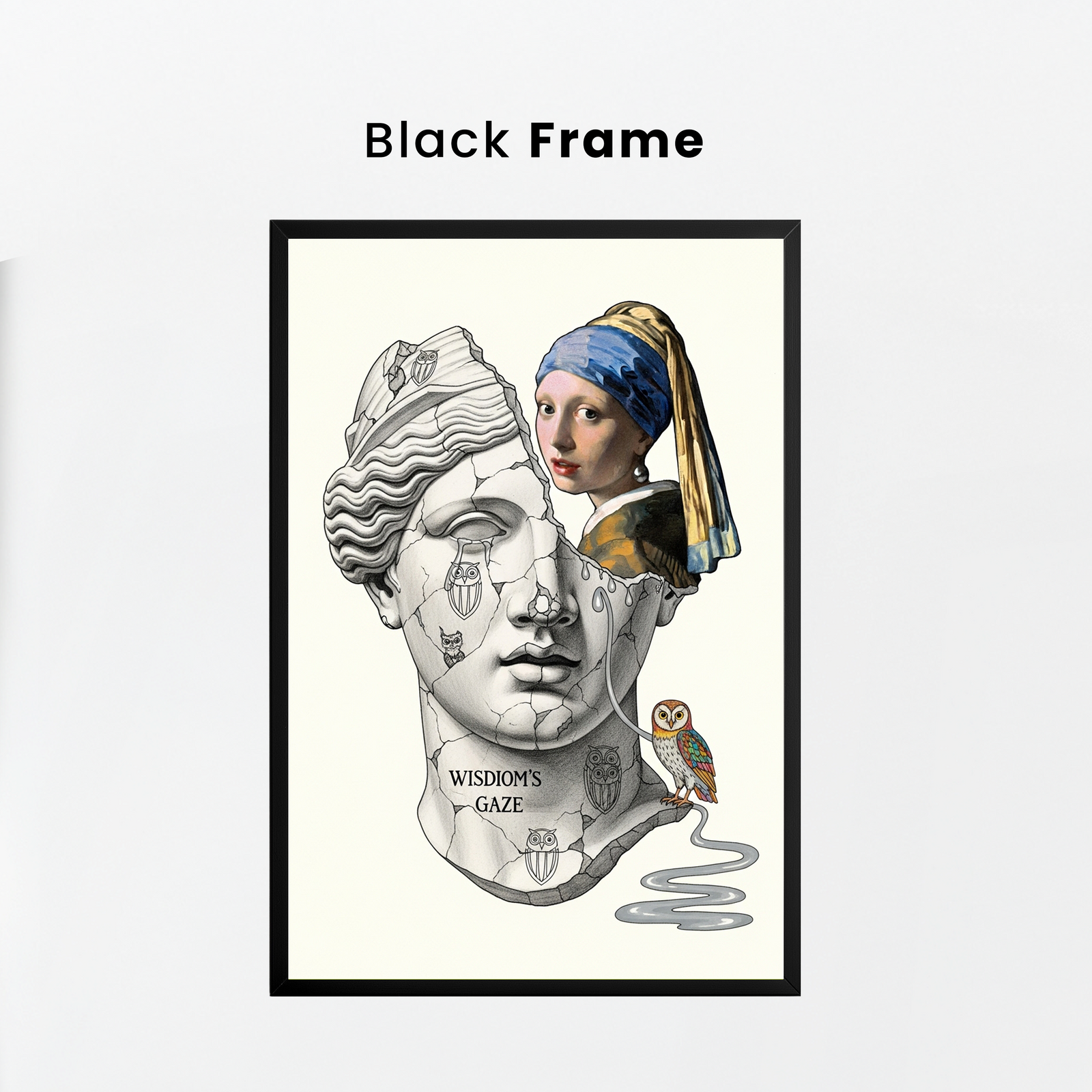 Wisdom's Gaze — Vermeer's Girl with a Pearl Earring Wall Art Print