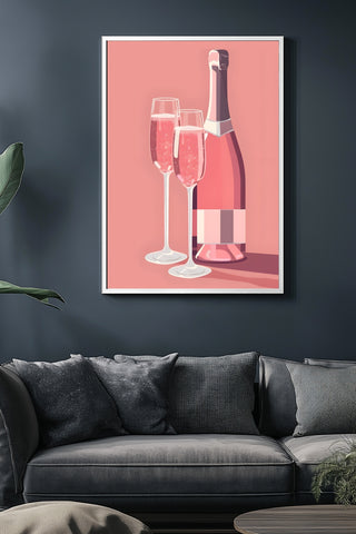 Rosé Rendezvous Wall Art Print — French Pink Wine Poster