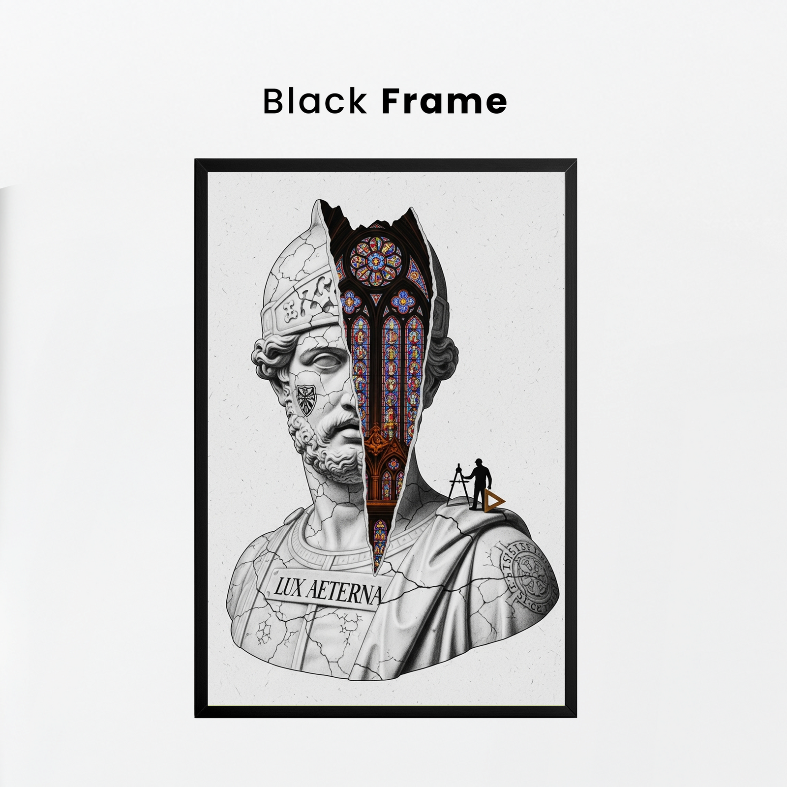 Lux Aeterna — Surreal Roman Bust Wall Art Print