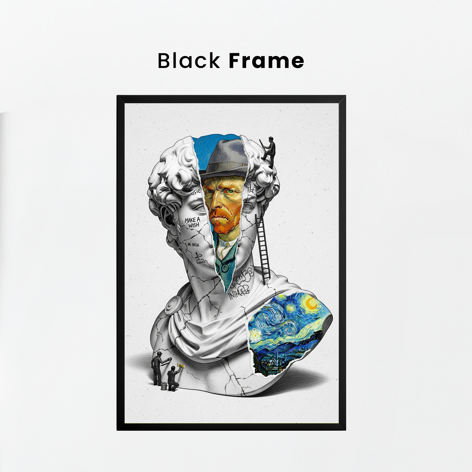 Van Gogh Starry Night — Surreal Altered Art Wall Print