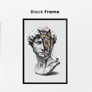 Gesture Pollock — Surreal David Bust Wall Art Print