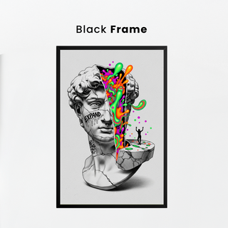 Expand Pop Art — Surreal David Bust Wall Art Print