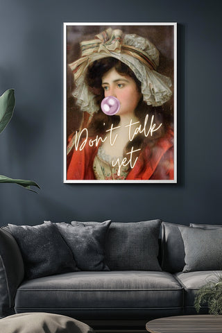 Don't Talk Yet Wall Art Print — Funny Morning Mood Quote Poster