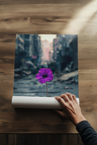 Silent Resistance Wall Art Print — Hope From Ruins Poster
