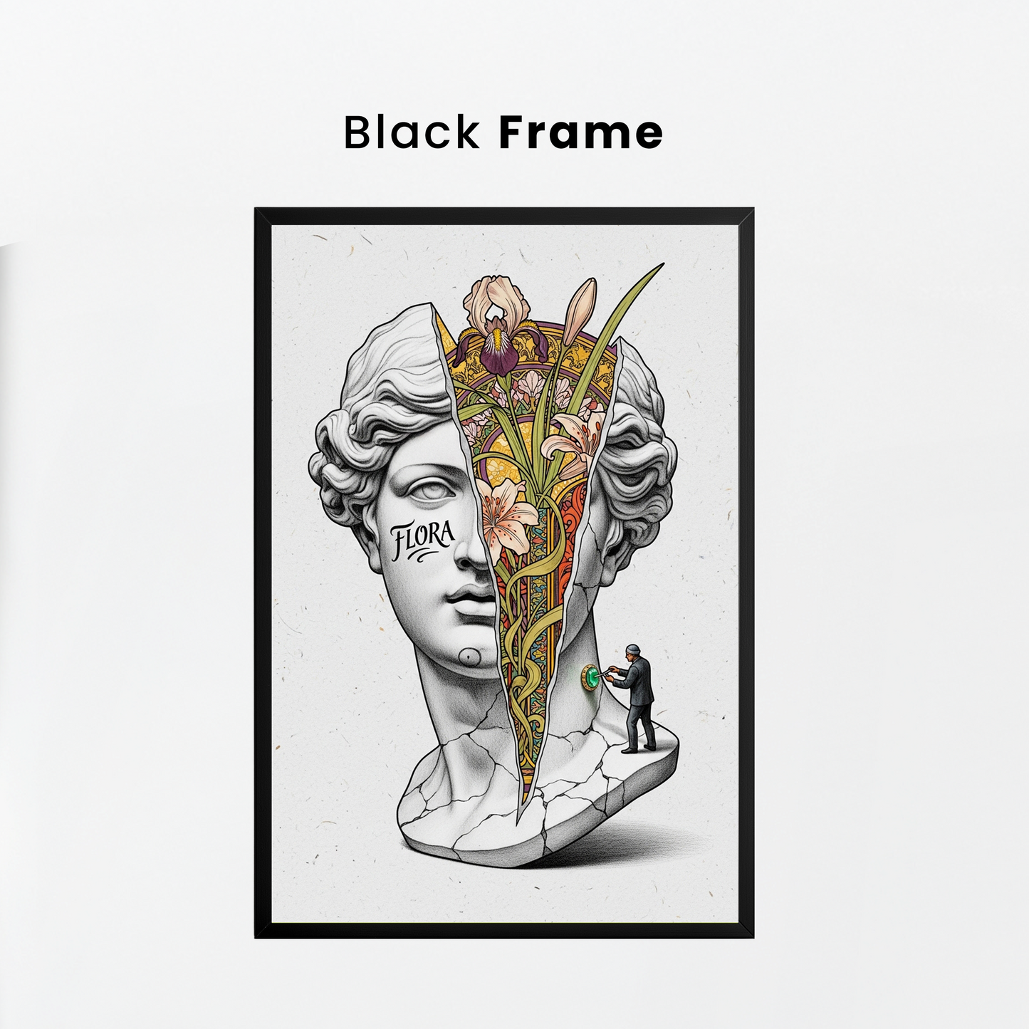 Flora: Art Nouveau Tablo Boyutlarında ve Yüksek Kaliteli Poster