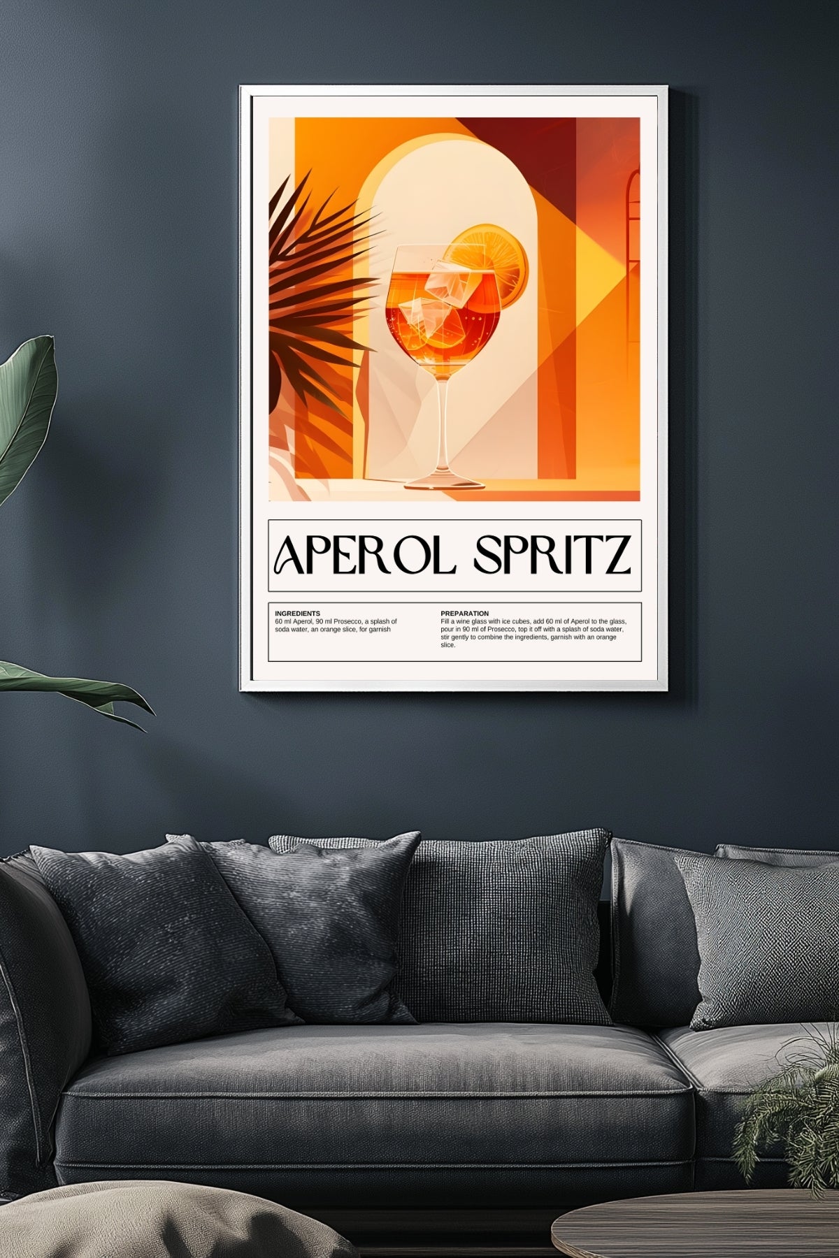 Aperol Spritz Wall Art Print — Italian Summer Cocktail Poster
