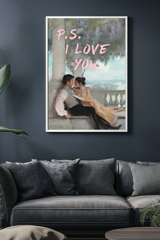 P.S. I Love You Wall Art Print — Romantic Love Letter Quote Poster
