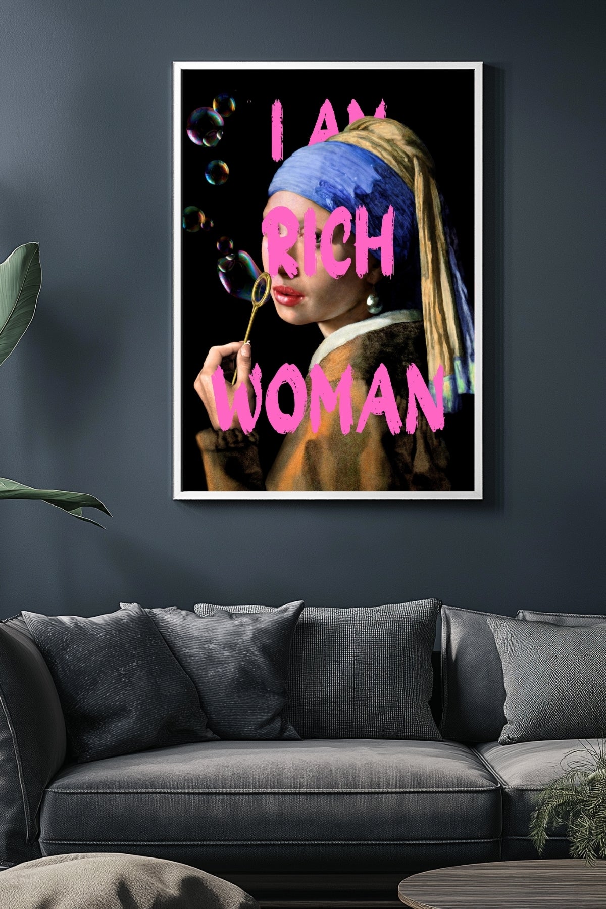 She is Rich Wall Art Print — Abundance Empowerment Quote Poster