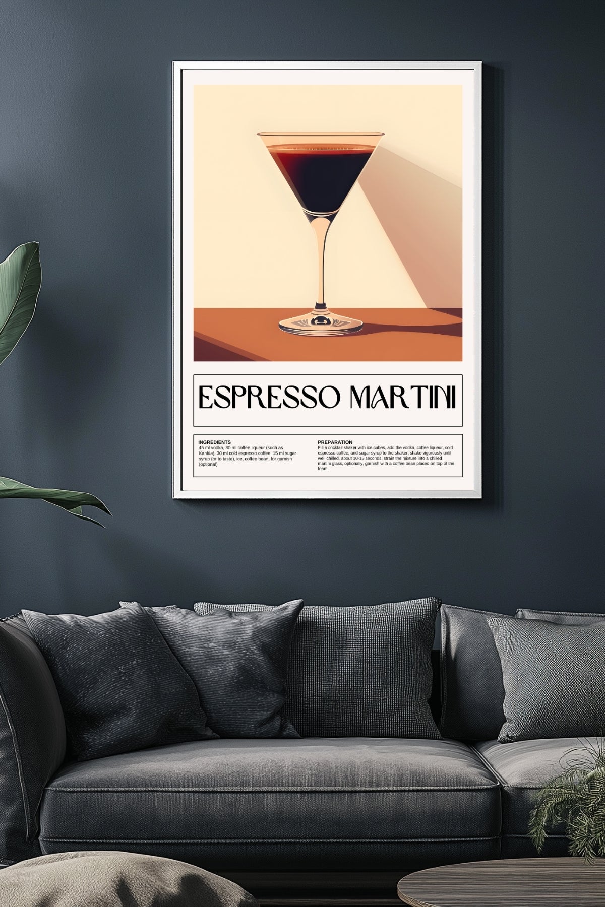 Espresso Martini Wall Art Print — Coffee Cocktail Poster