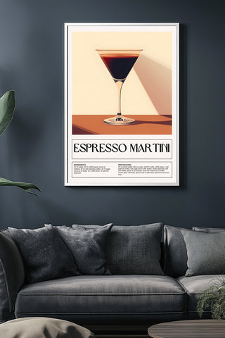 Espresso Martini Wall Art Print — Coffee Cocktail Poster