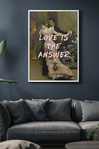 Love is the Answer Wall Art Print — Inspiring Love Quote Poster
