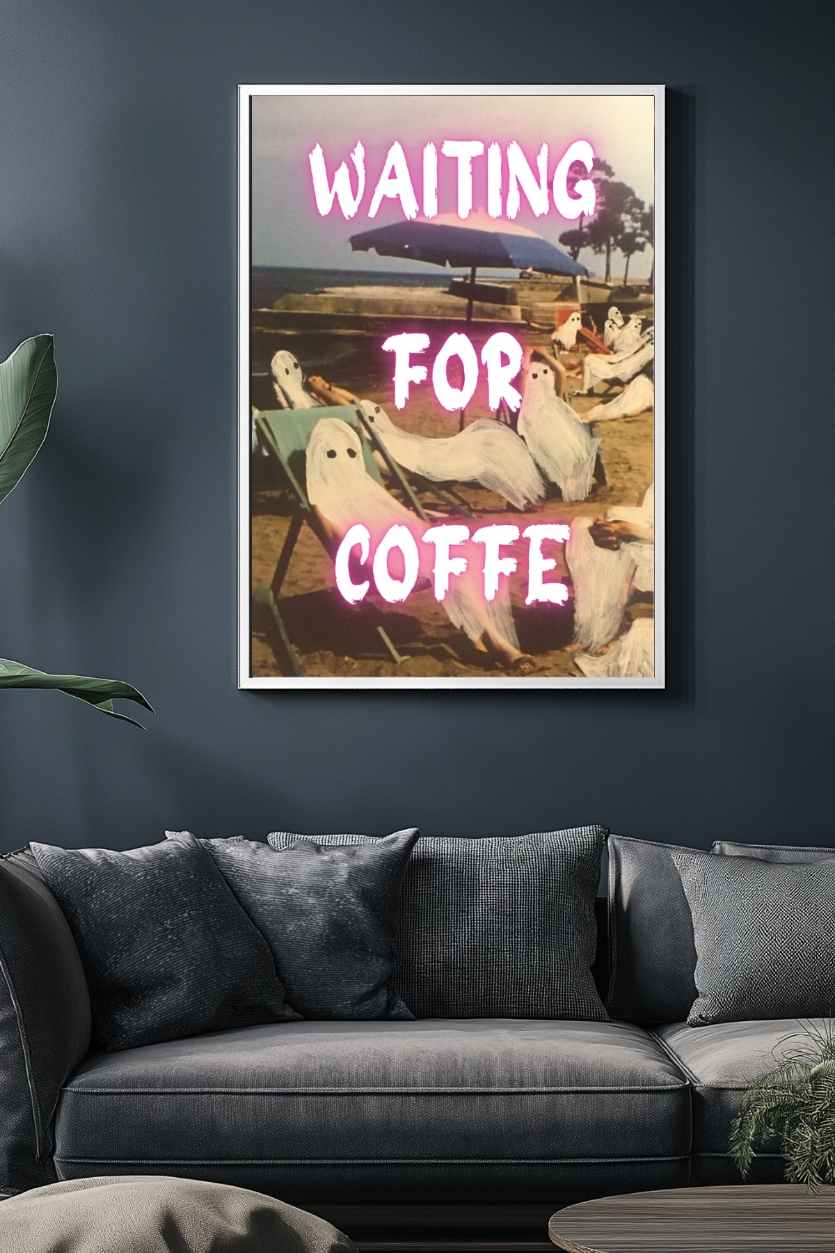 Waiting for Coffee Wall Art Print — Funny Morning Coffee Lover Quote Poster