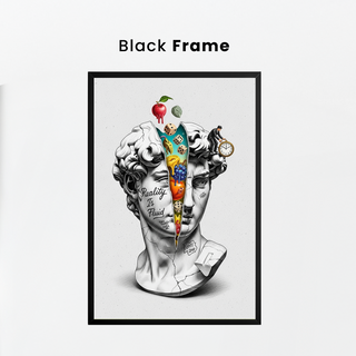 Reality is Fluid — Surreal David Bust Wall Art Print