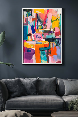 The Chaos of Energy Wall Art Print — Dynamic Abstract Poster