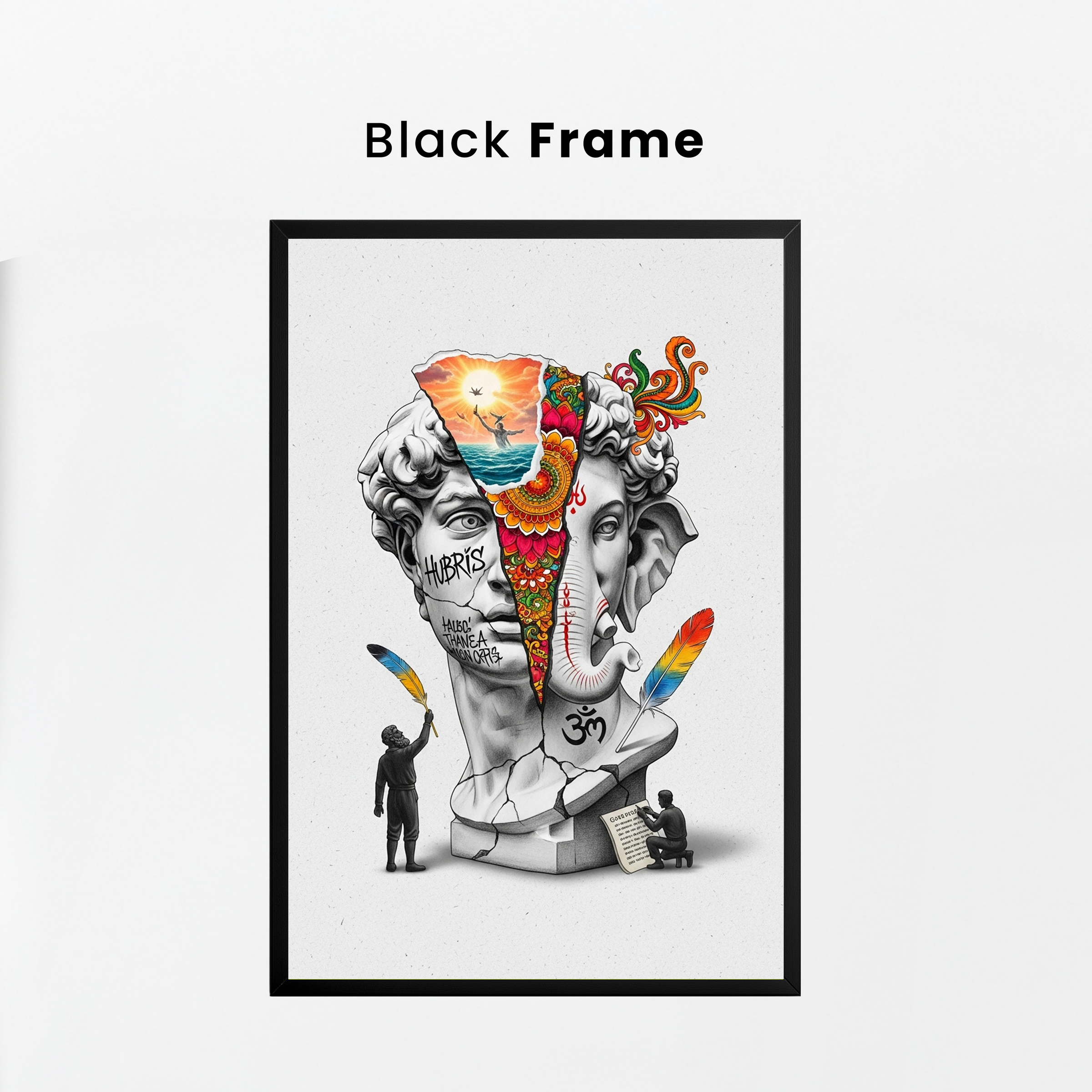 Hubris & Ganesha — Surreal David Bust Wall Art Print