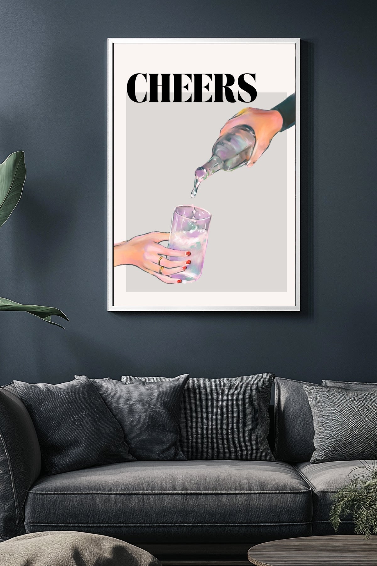 Cheers Wall Art Print — Toast & Celebration Poster