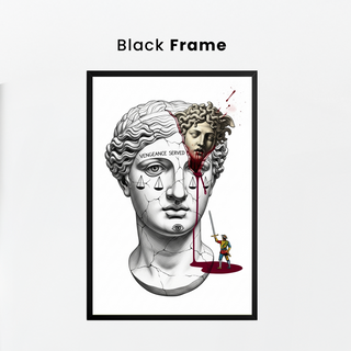 Vengeance Served Medusa — Surreal Greek Mythology Wall Art Print
