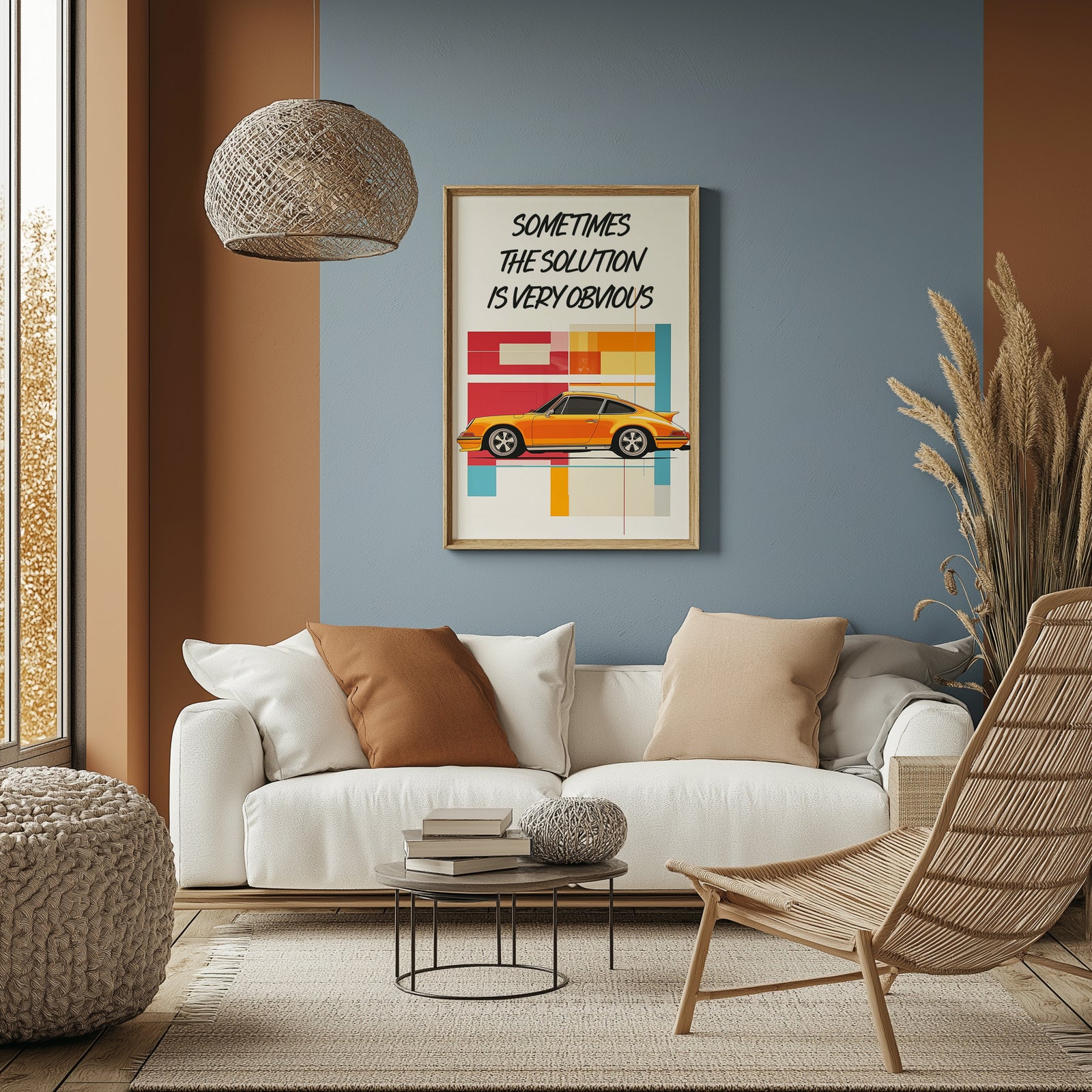 The Solution Porsche Wall Art Print — Iconic Car Silhouette Poster