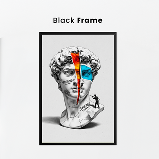 Precision & Sketch — Surreal David Bust Wall Art Print