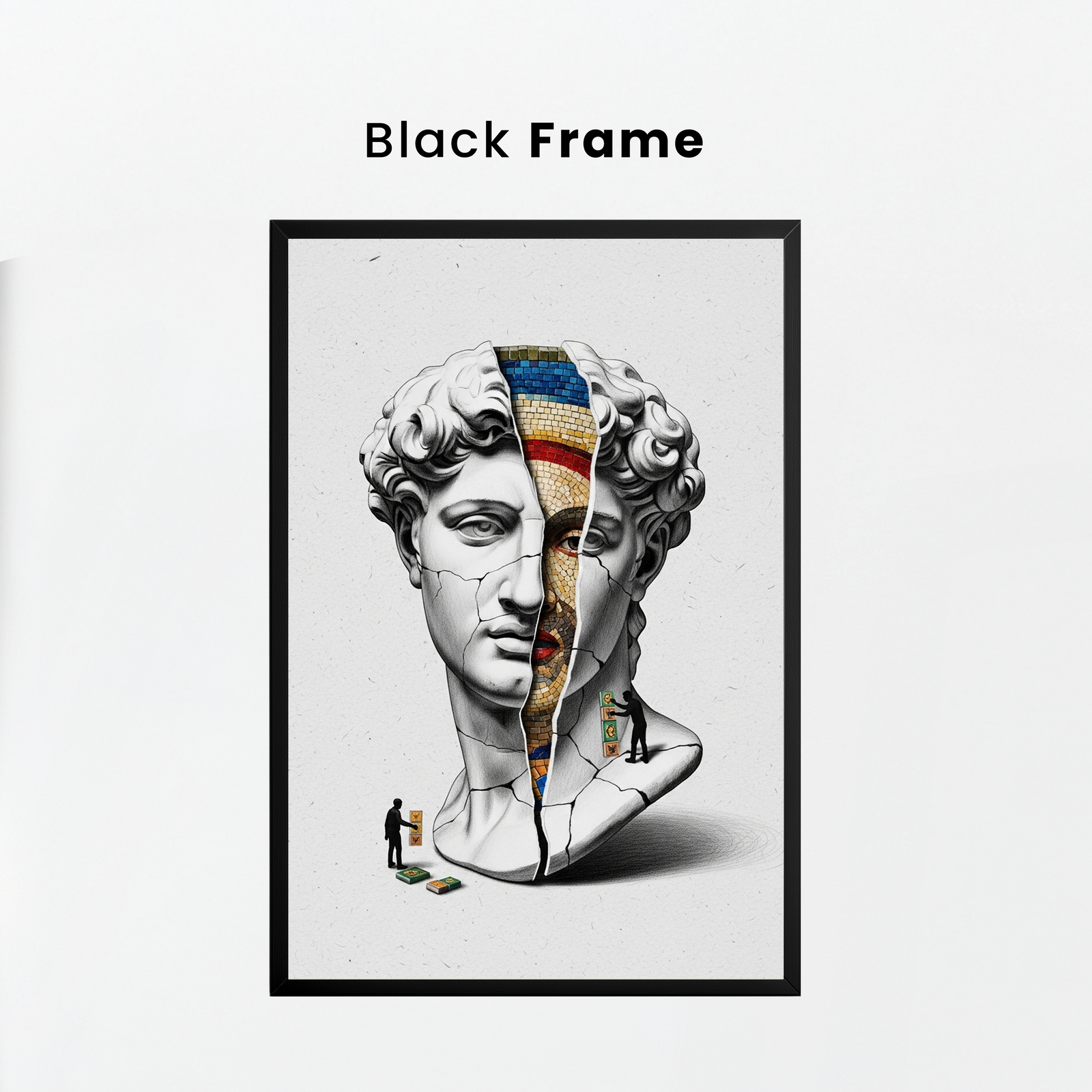Mosaic — Surreal David Bust Wall Art Print