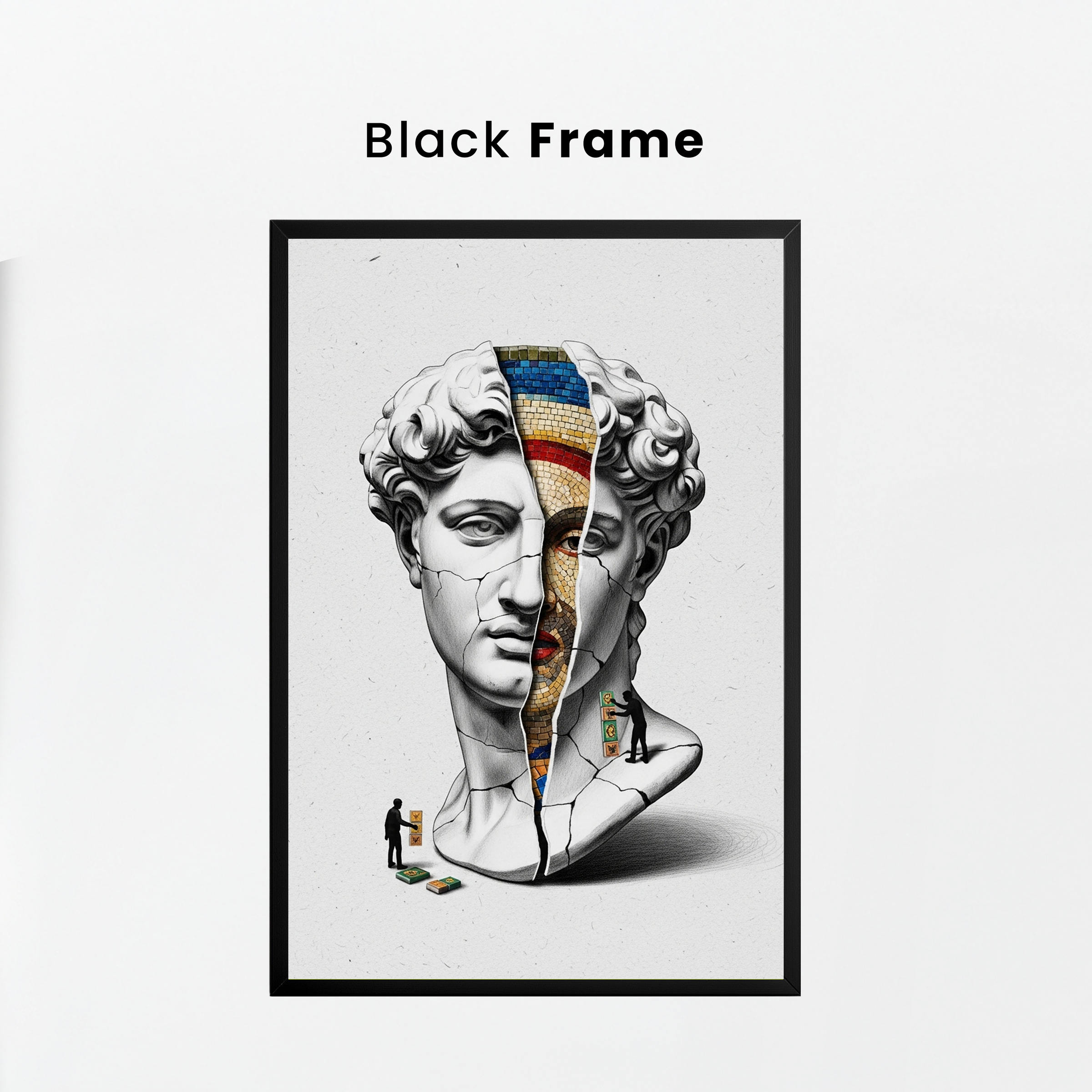Mosaic — Surreal David Bust Wall Art Print