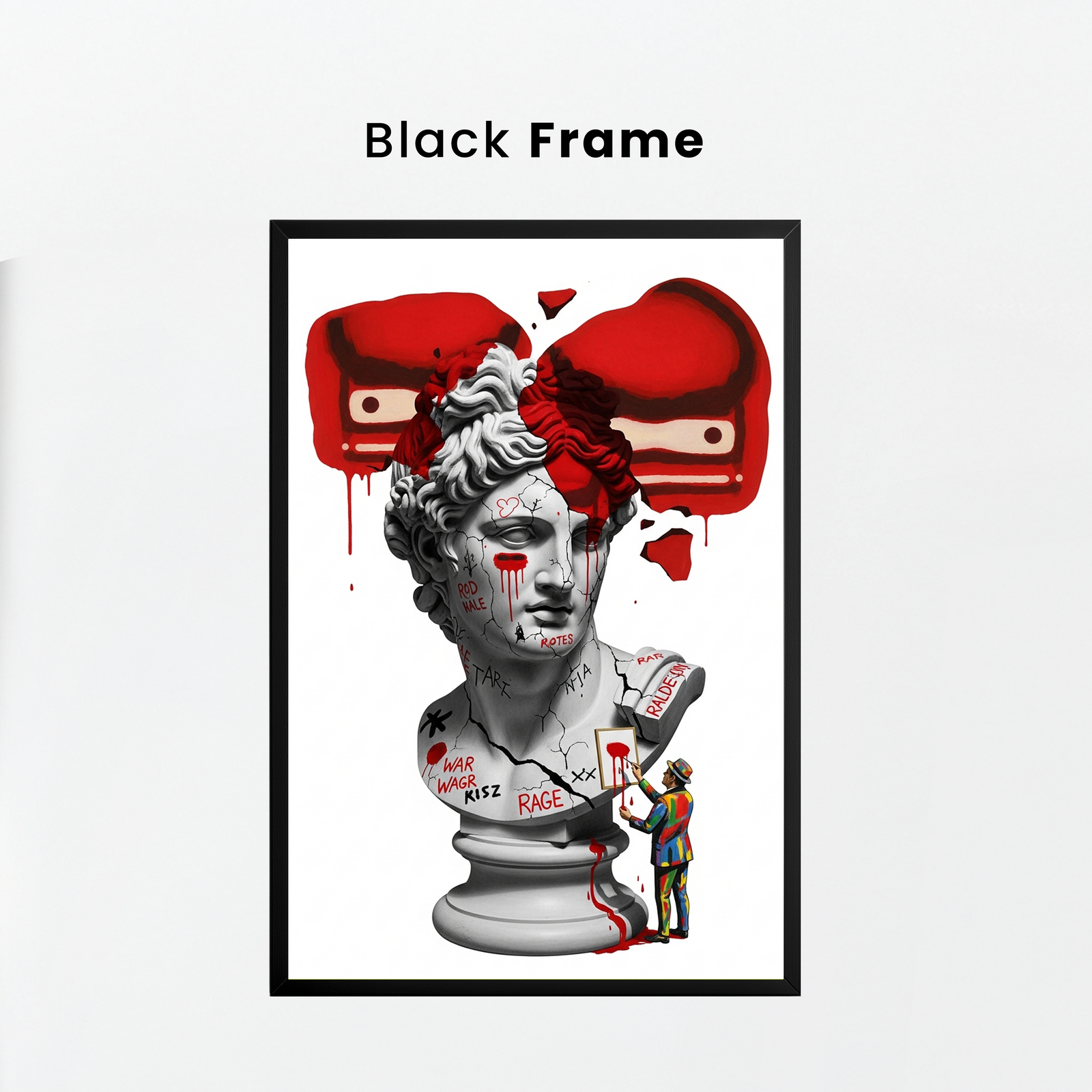Rage Boxer — Surreal Apollo Bust Wall Art Print