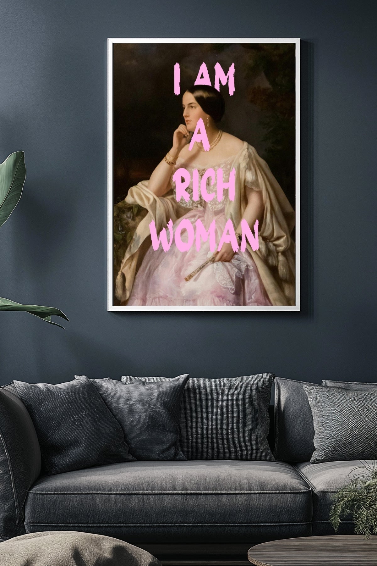I Am Rich Woman Wall Art Print — Abundance Manifestation Quote Poster
