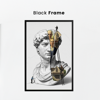 American Gothic Roots — Surreal David Bust Wall Art Print