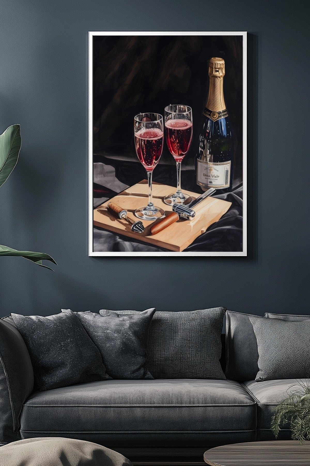 Sparkling Elegance Wall Art Print — Champagne Glamour Quote Poster