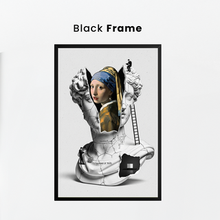 Glimmer of Truth — Vermeer's Girl with a Pearl Earring Wall Art Print