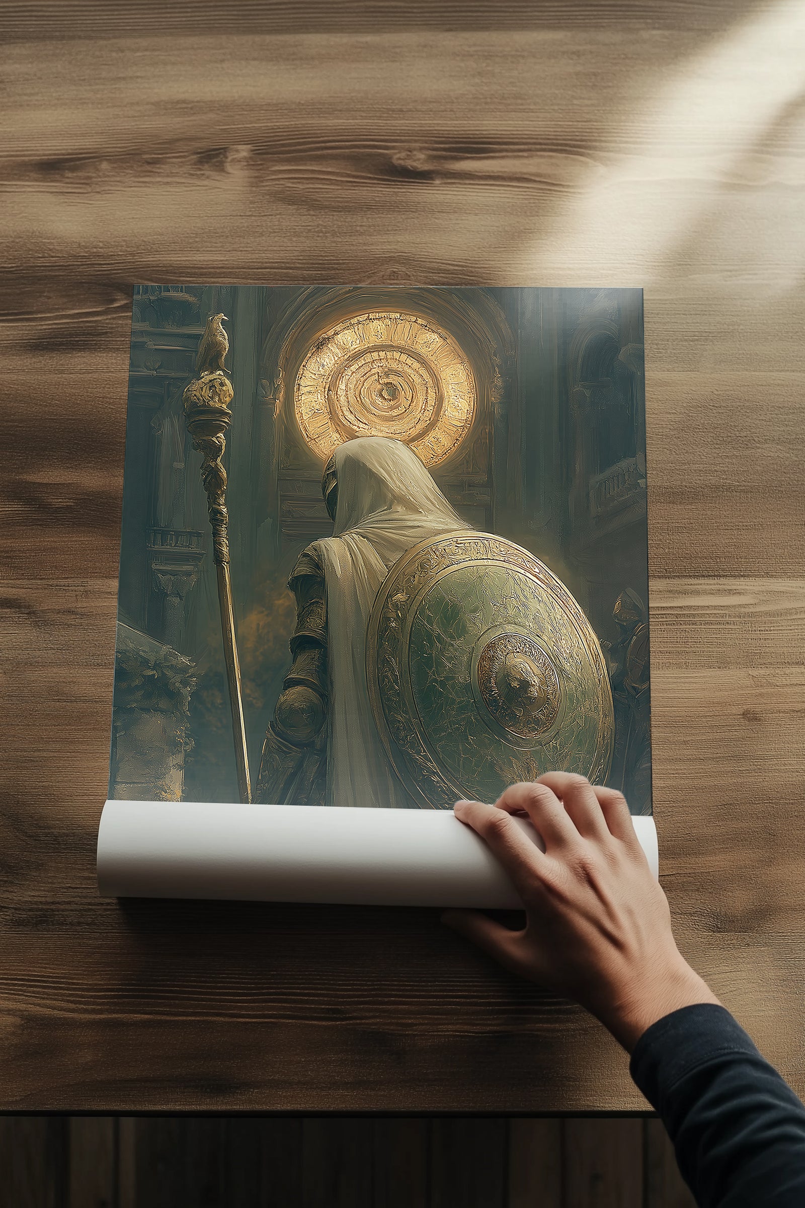 Symbol of Hope Wall Art Print — Mystical Guardian Figure Poster