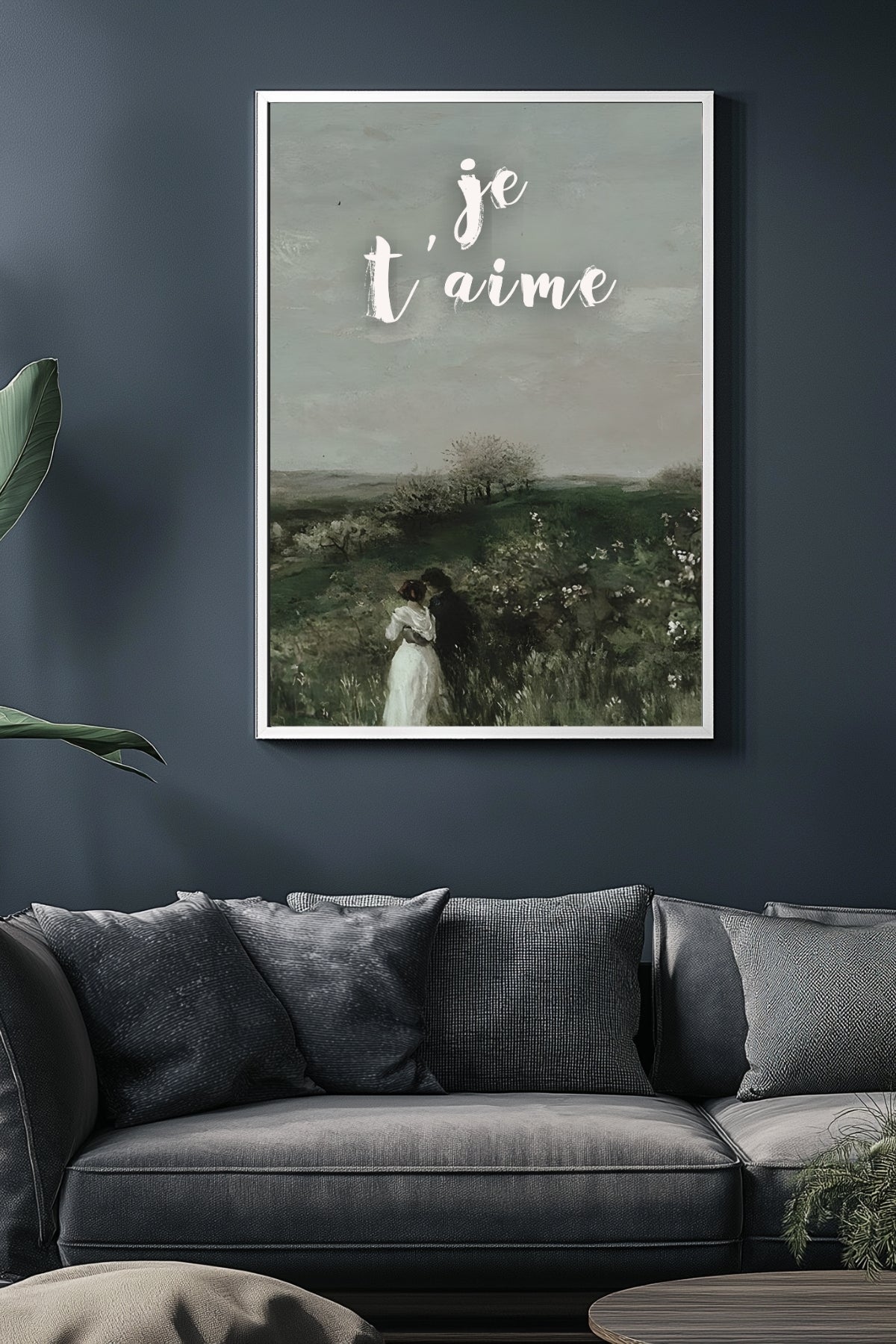 Je T'aime Wall Art Print — French Love Quote Poster