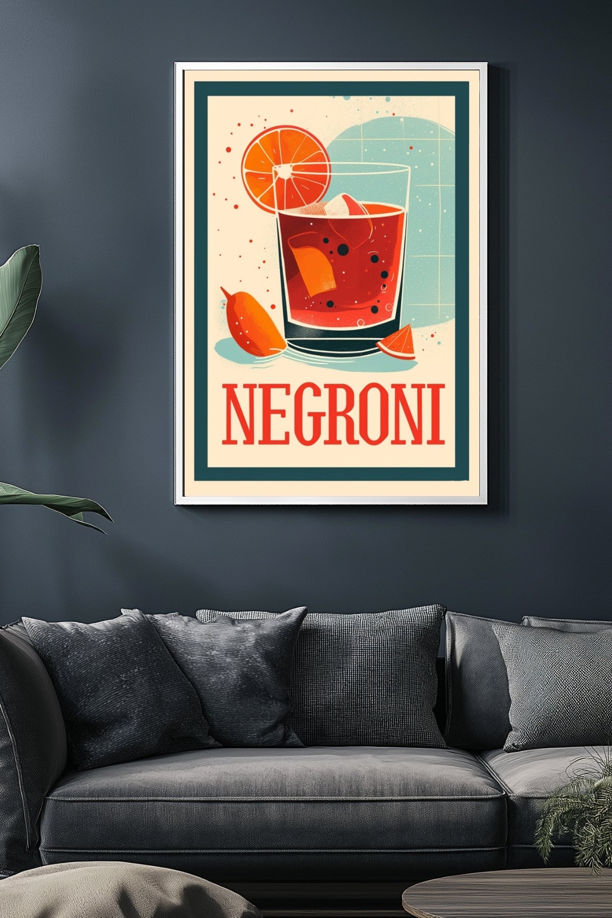 The Negroni Wall Art Print — Italian Bitter Classic Cocktail Poster