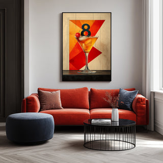8 Cocktails Wall Art Print — Classic Cocktail Collection Poster